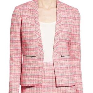 Halogen Sz M pink Tweed Blazer Jacket